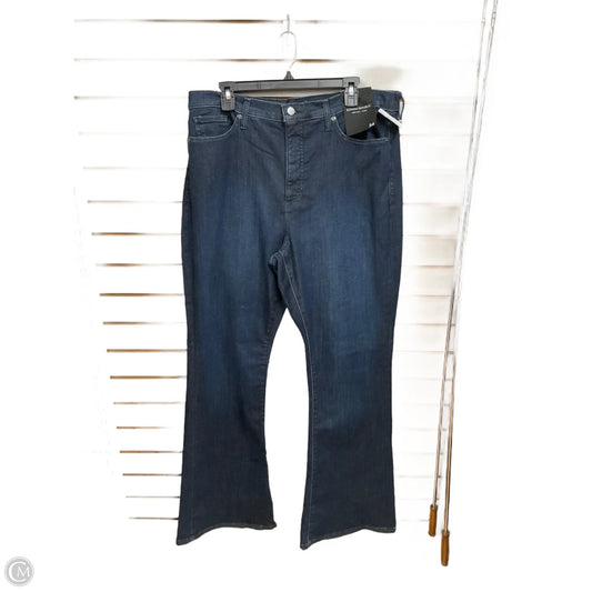 Jeans Flared By Banana Republic In Blue Denim, Size: 16