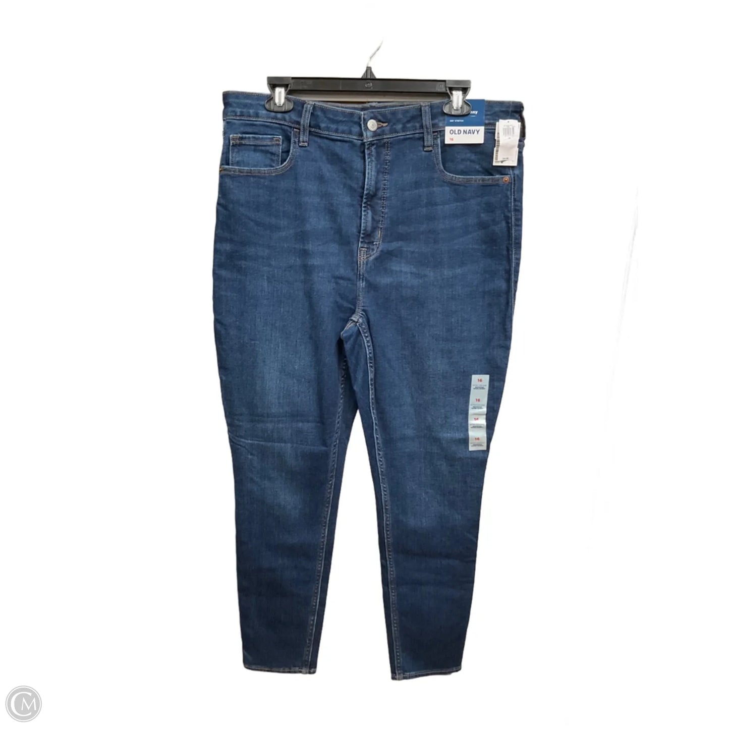 Jeans Skinny By Old Navy In Blue Denim, Size: 16