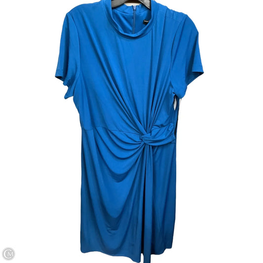 Dress Casual Midi By Maggy London In Blue, Size: Xl