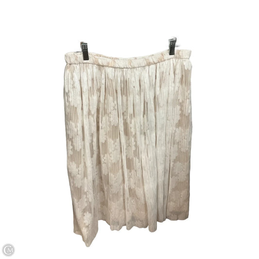 Skirt Midi By Anne Klein In Tan & White, Size: 12