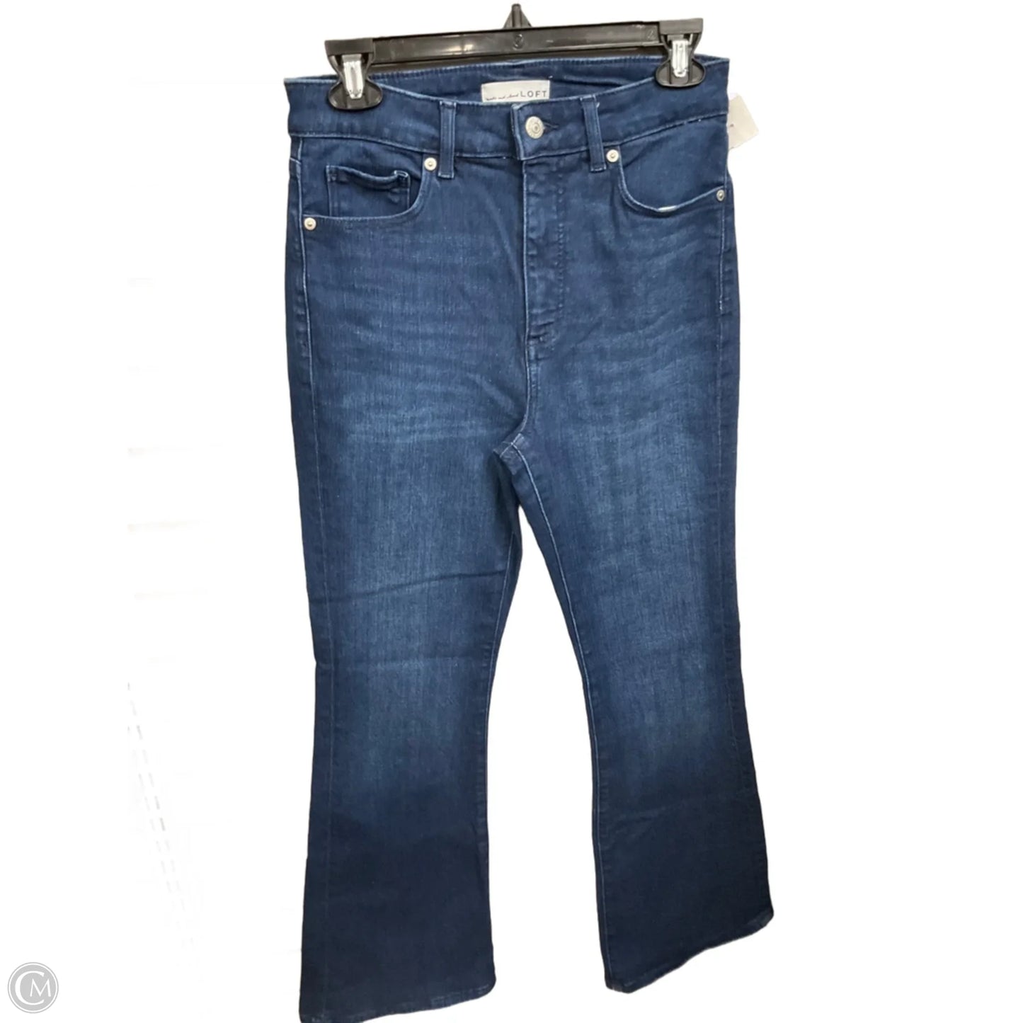 Jeans Flared By Loft In Blue Denim, Size: 4