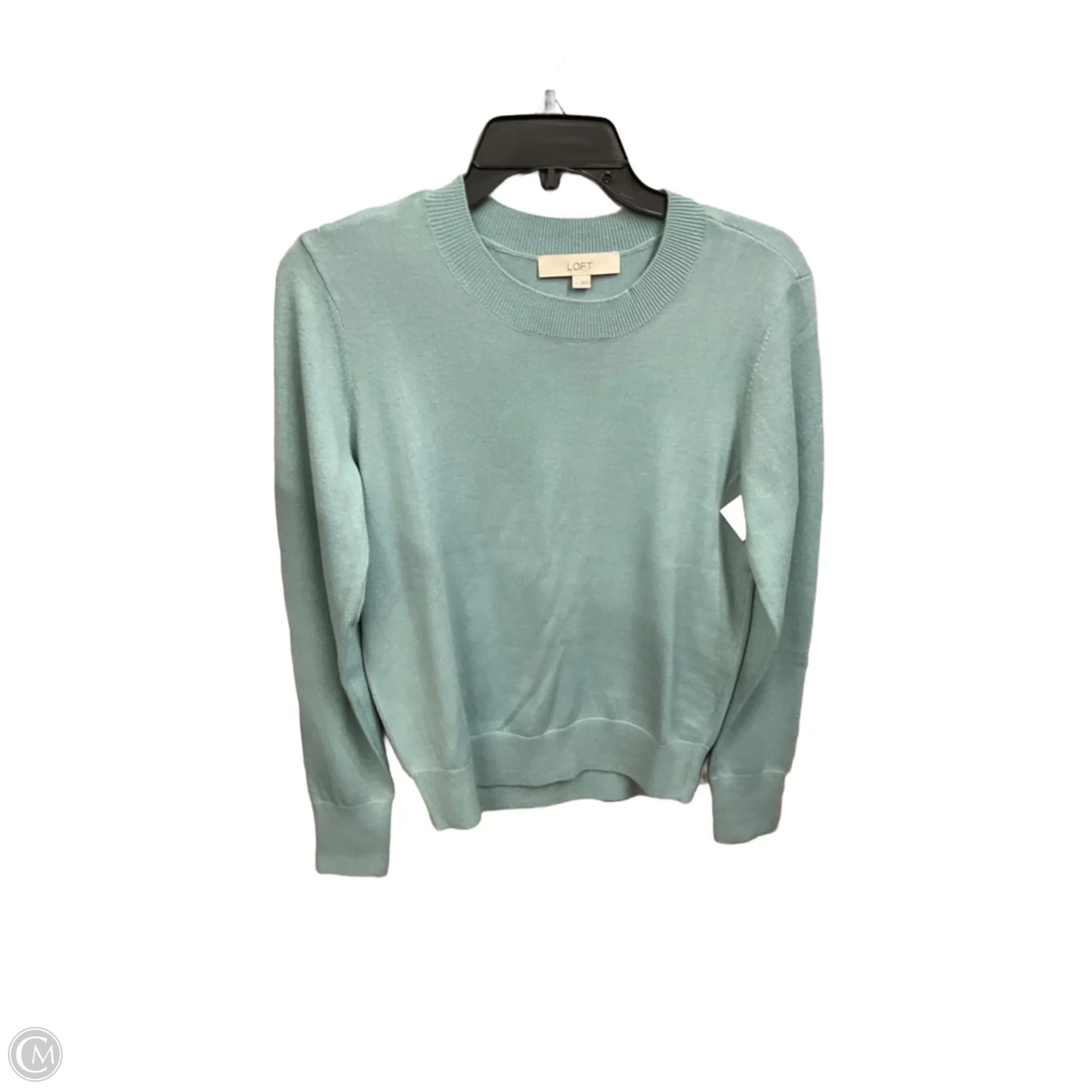 Top Long Sleeve Basic By Loft In Aqua, Size: S