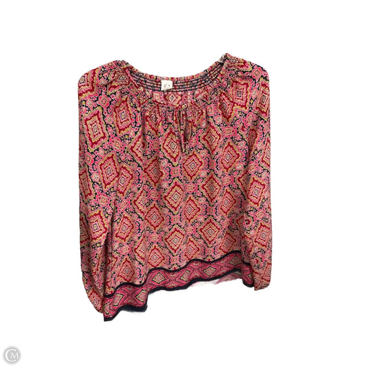 Blouse Long Sleeve By Gap In Multi-colored, Size: S