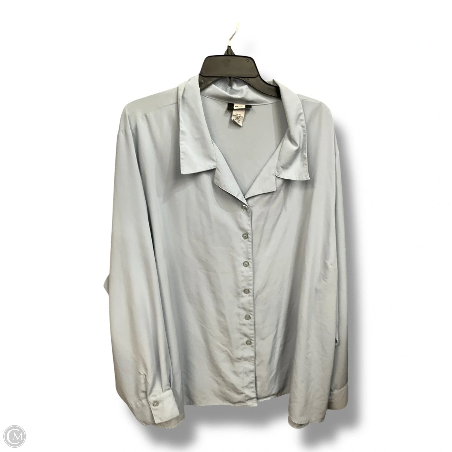 Blouse Long Sleeve By Cmc In Blue, Size: 3x