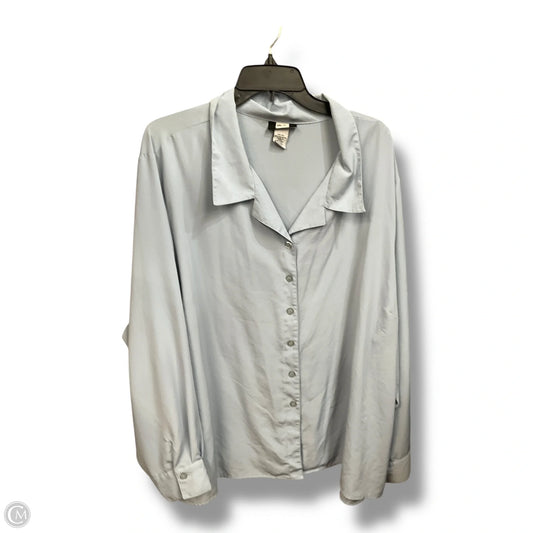 Blouse Long Sleeve By Cmc In Blue, Size: 3x