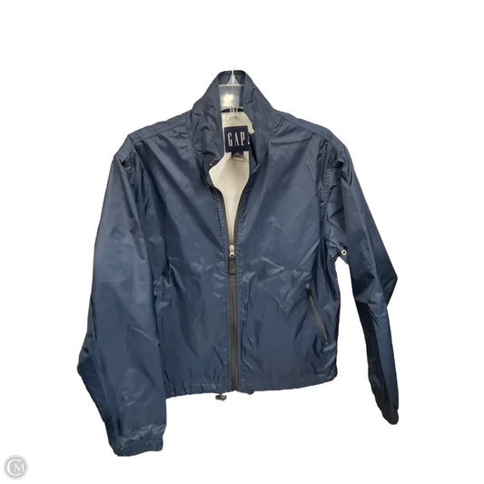 Jacket Windbreaker By Gap In Navy, Size: S