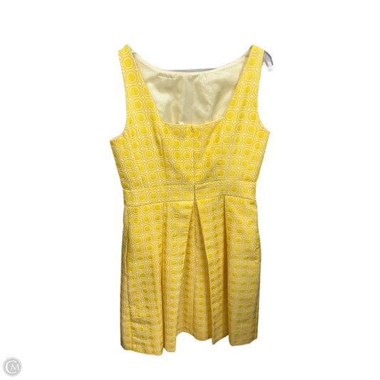 Dress Casual Midi By Tommy Hilfiger In White & Yellow, Size: S