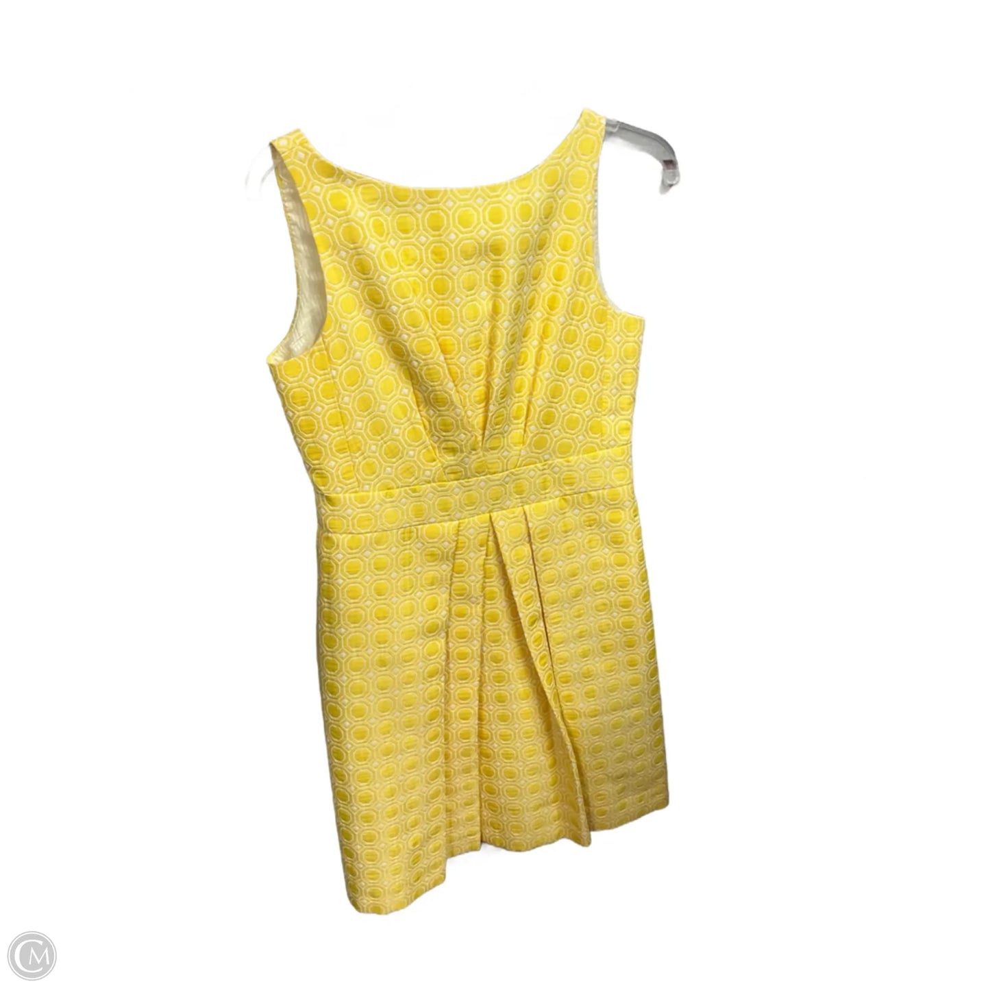 Dress Casual Midi By Tommy Hilfiger In White & Yellow, Size: S