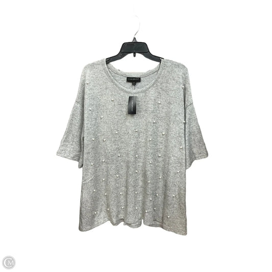 Top Long Sleeve Basic By Lane Bryant In Grey, Size: 2x