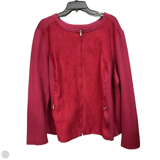 Jacket Other By Liz Claiborne In Maroon, Size: 2x