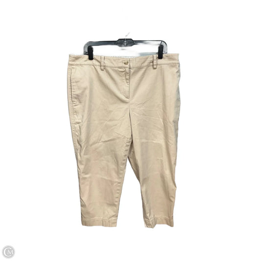 Pants Cropped By Talbots In Tan, Size: 16