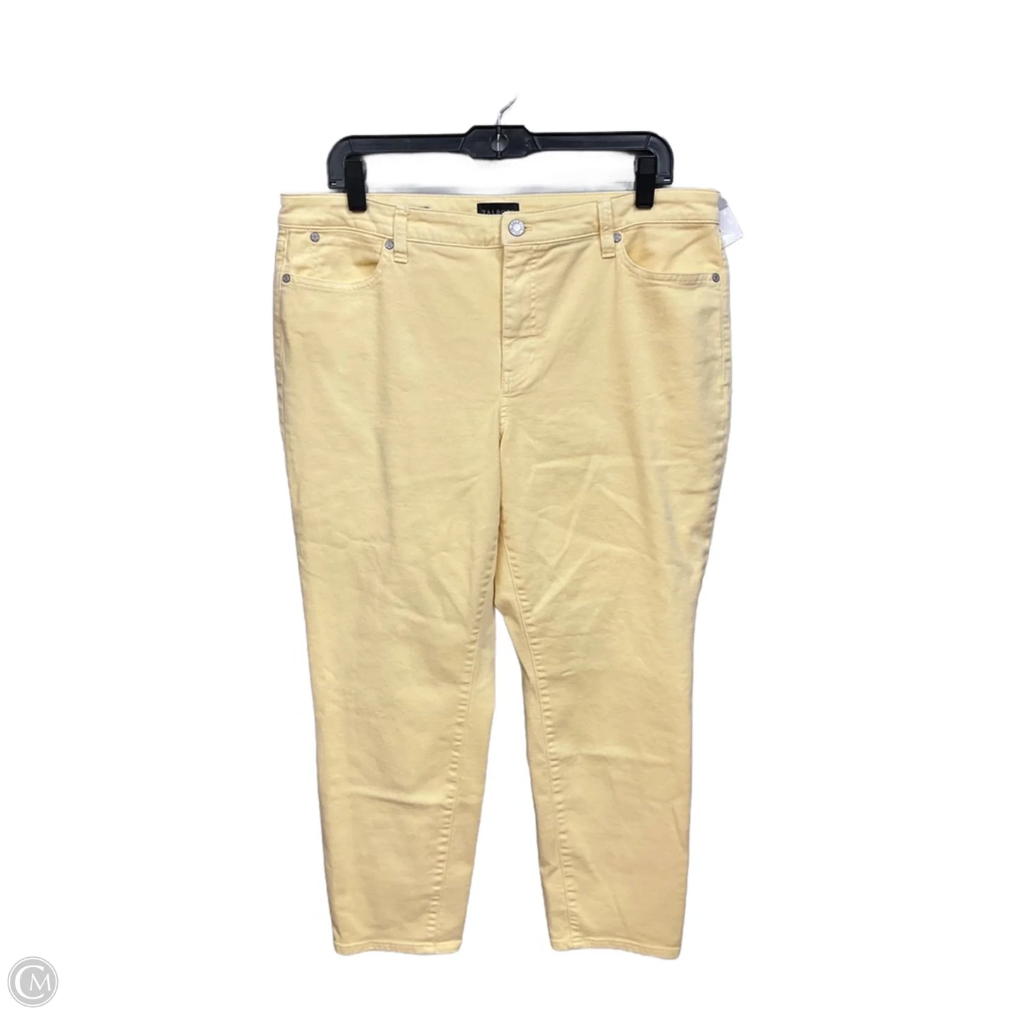 Jeans Skinny By Talbots In Yellow Denim, Size: 14p