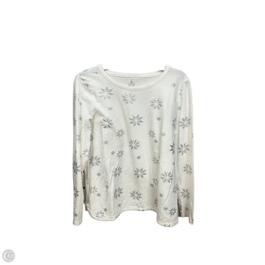 Top Long Sleeve By Talbots In White, Size: Lp