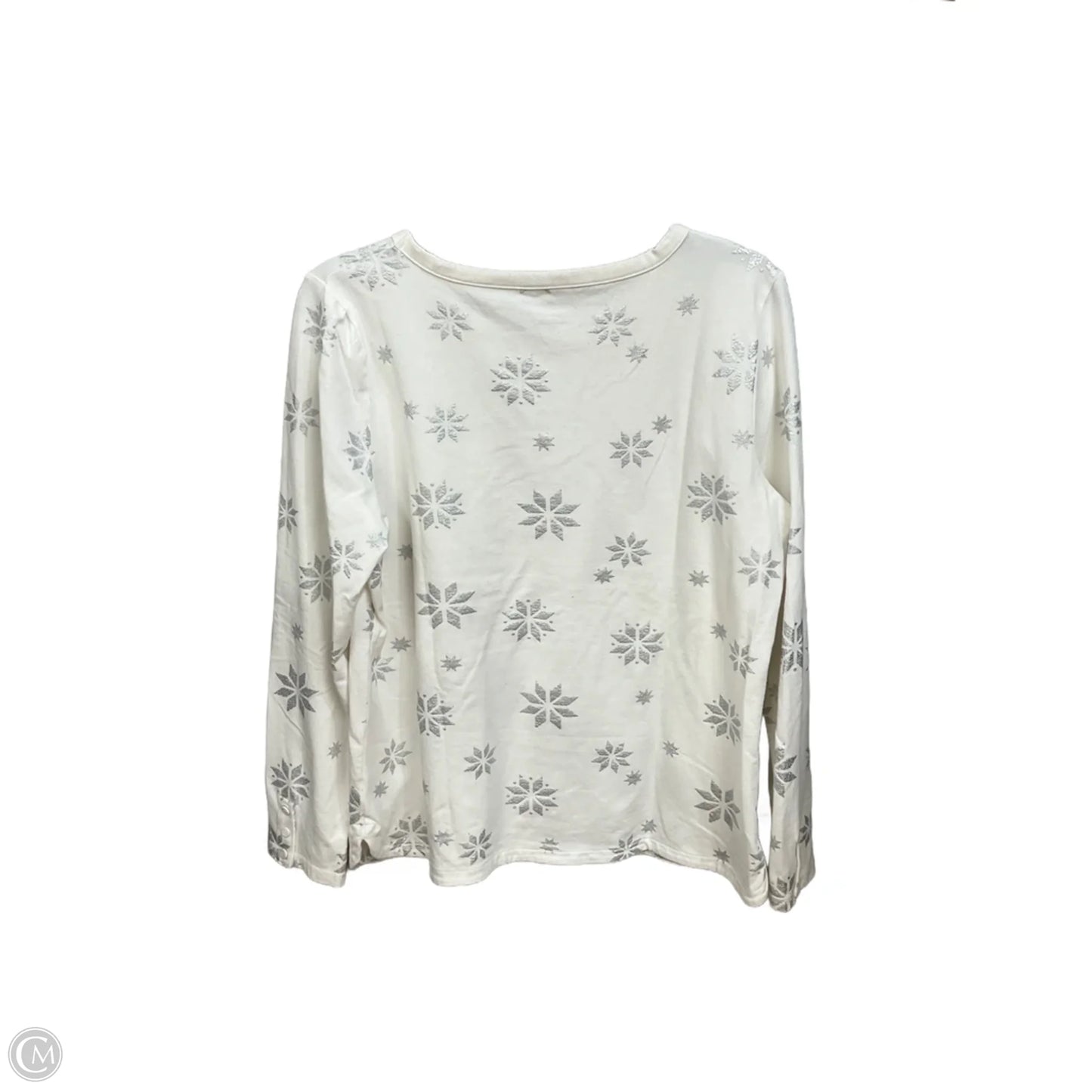 Top Long Sleeve By Talbots In White, Size: Lp