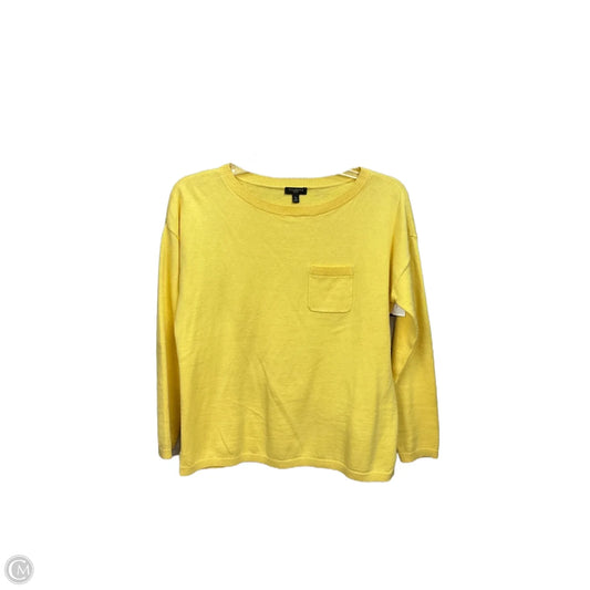 Top Long Sleeve Basic By Talbots In Yellow, Size: Sp