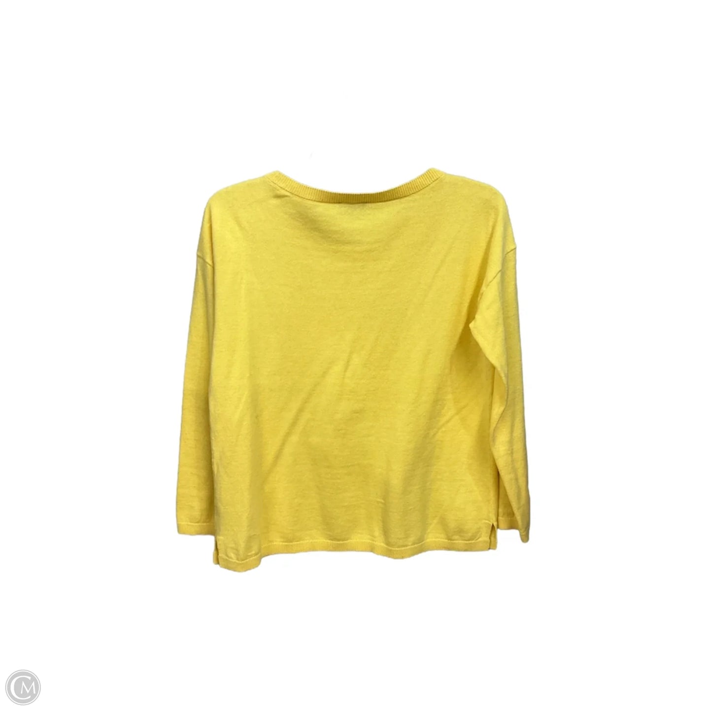 Top Long Sleeve Basic By Talbots In Yellow, Size: Sp