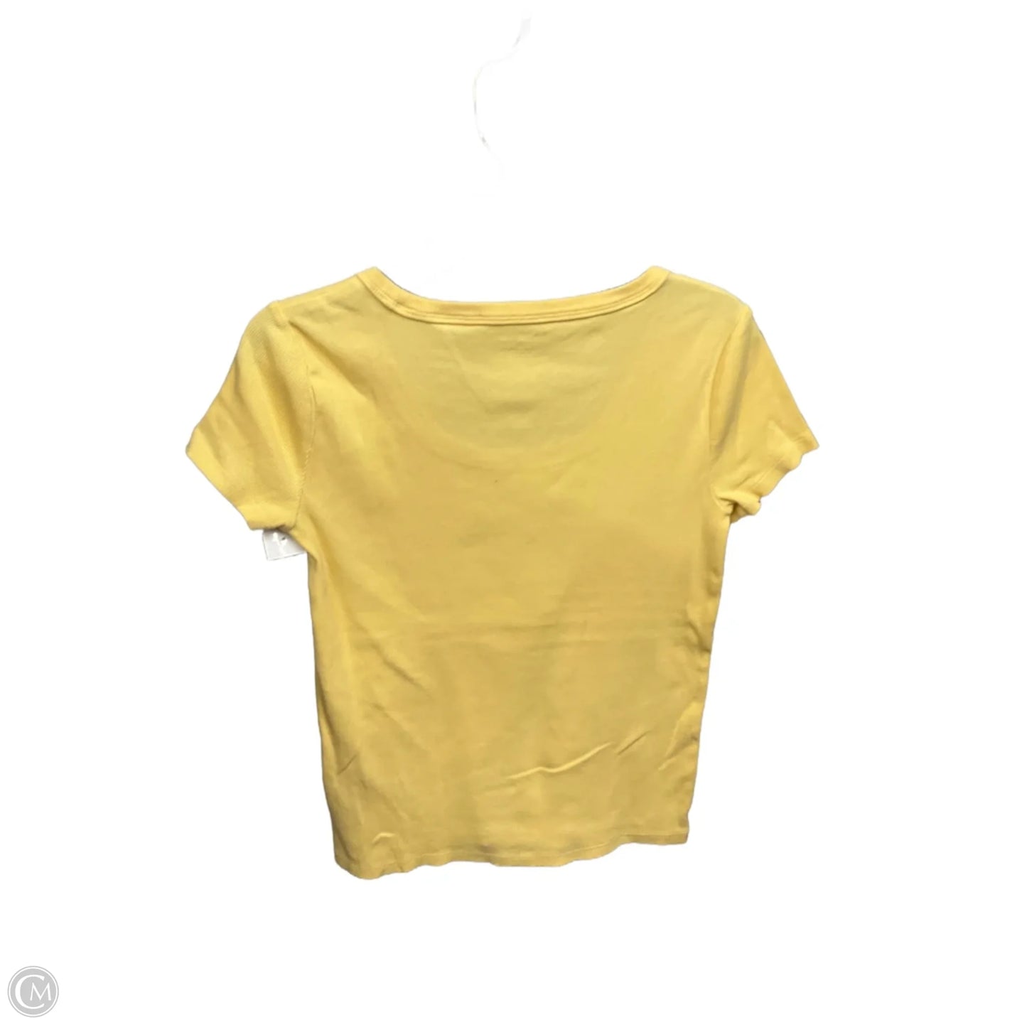 Top Short Sleeve Basic By Talbots In Yellow, Size: M