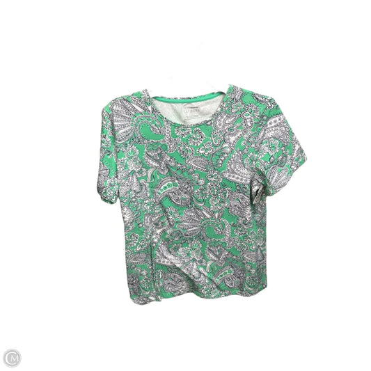 Top Short Sleeve By Talbots In Paisley Print, Size: L