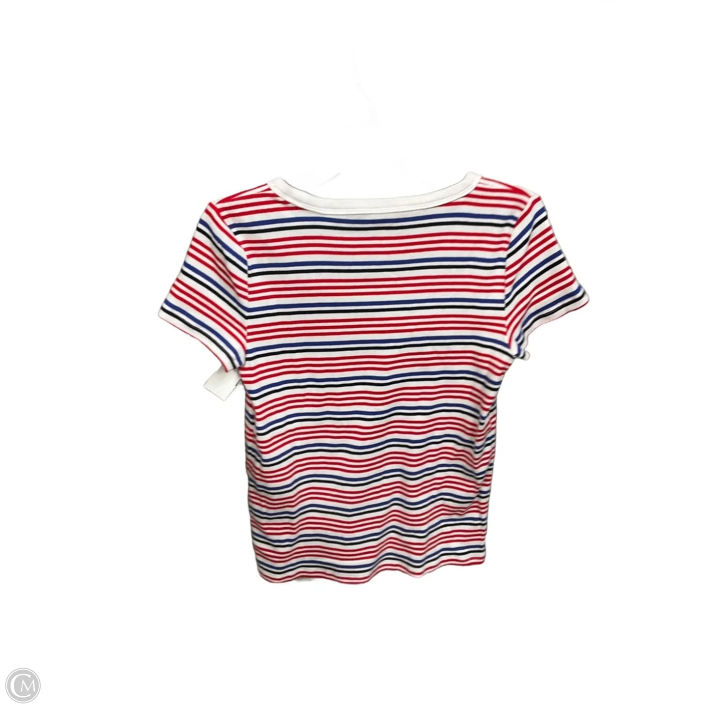 Top Short Sleeve By Talbots In Striped Pattern, Size: Lp