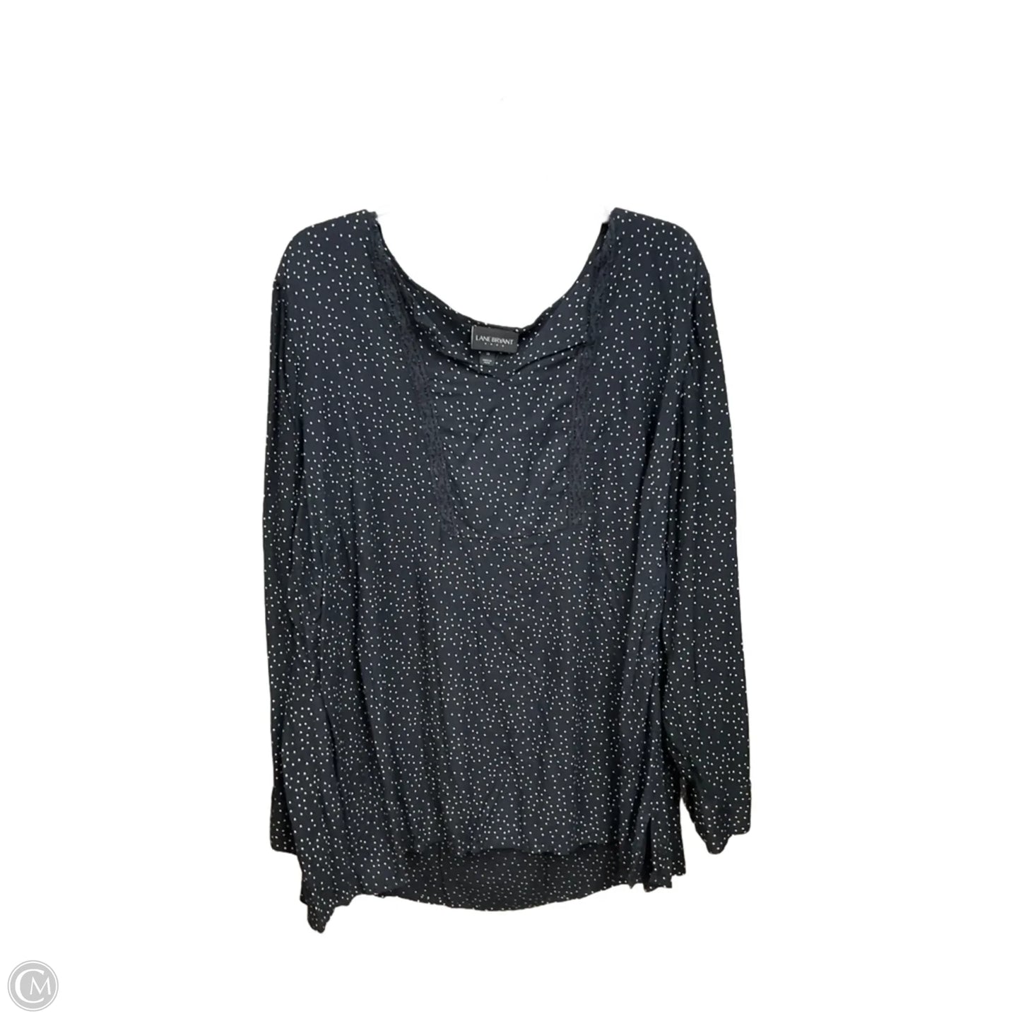 Top Long Sleeve By Lane Bryant In Polkadot Pattern, Size: 4x