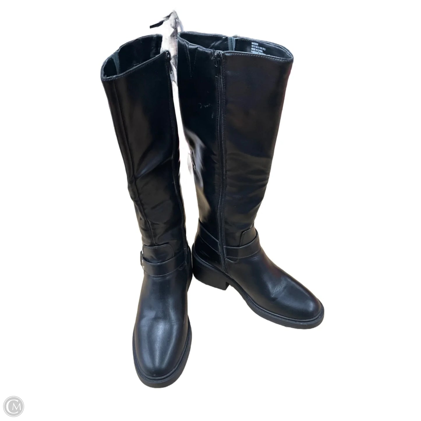 Boots Mid-calf Flats By Shoedazzle In Black, Size: 7