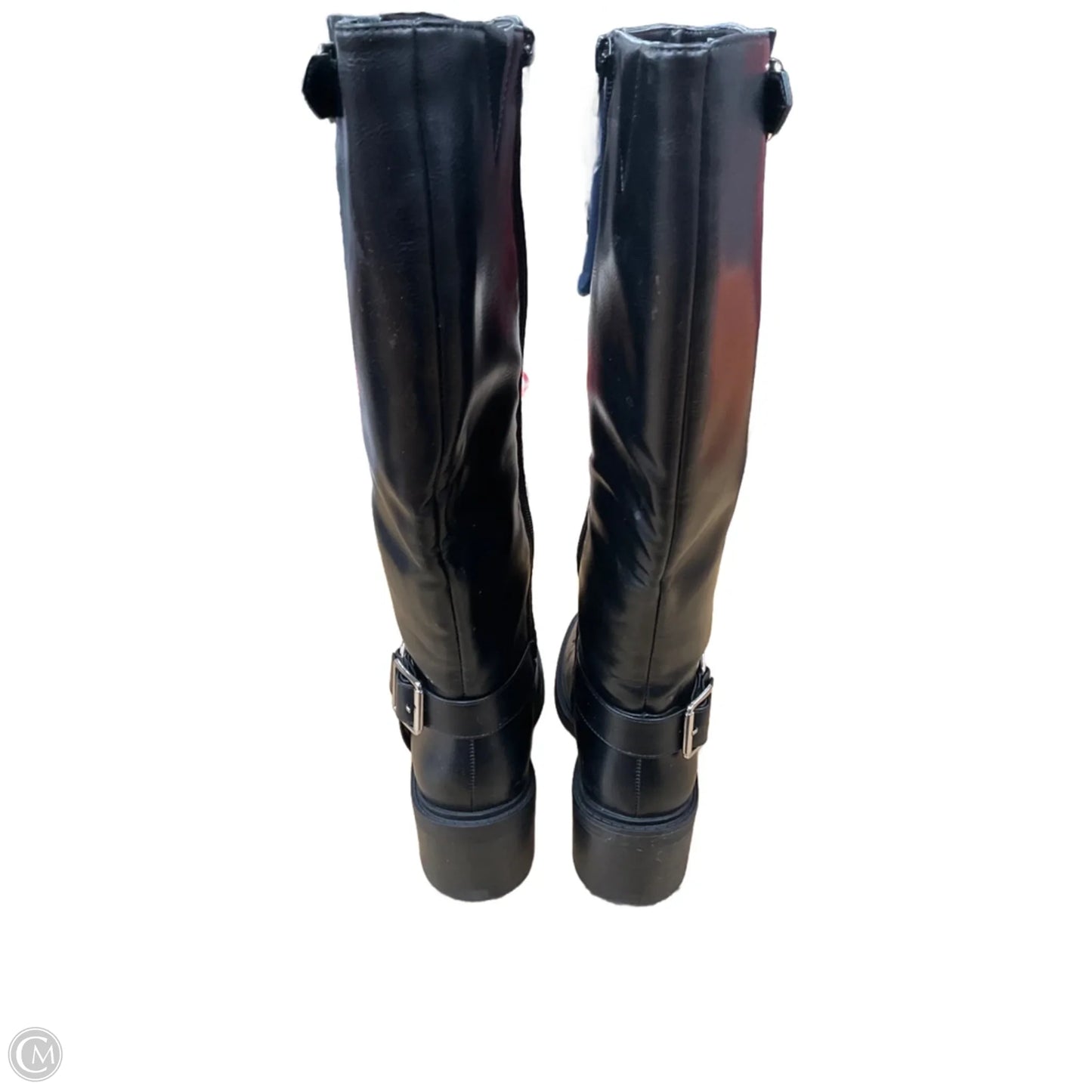 Boots Mid-calf Flats By Shoedazzle In Black, Size: 7