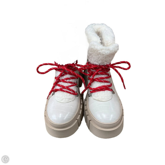 Boots Ankle Heels By Shoedazzle In Cream, Size: 7