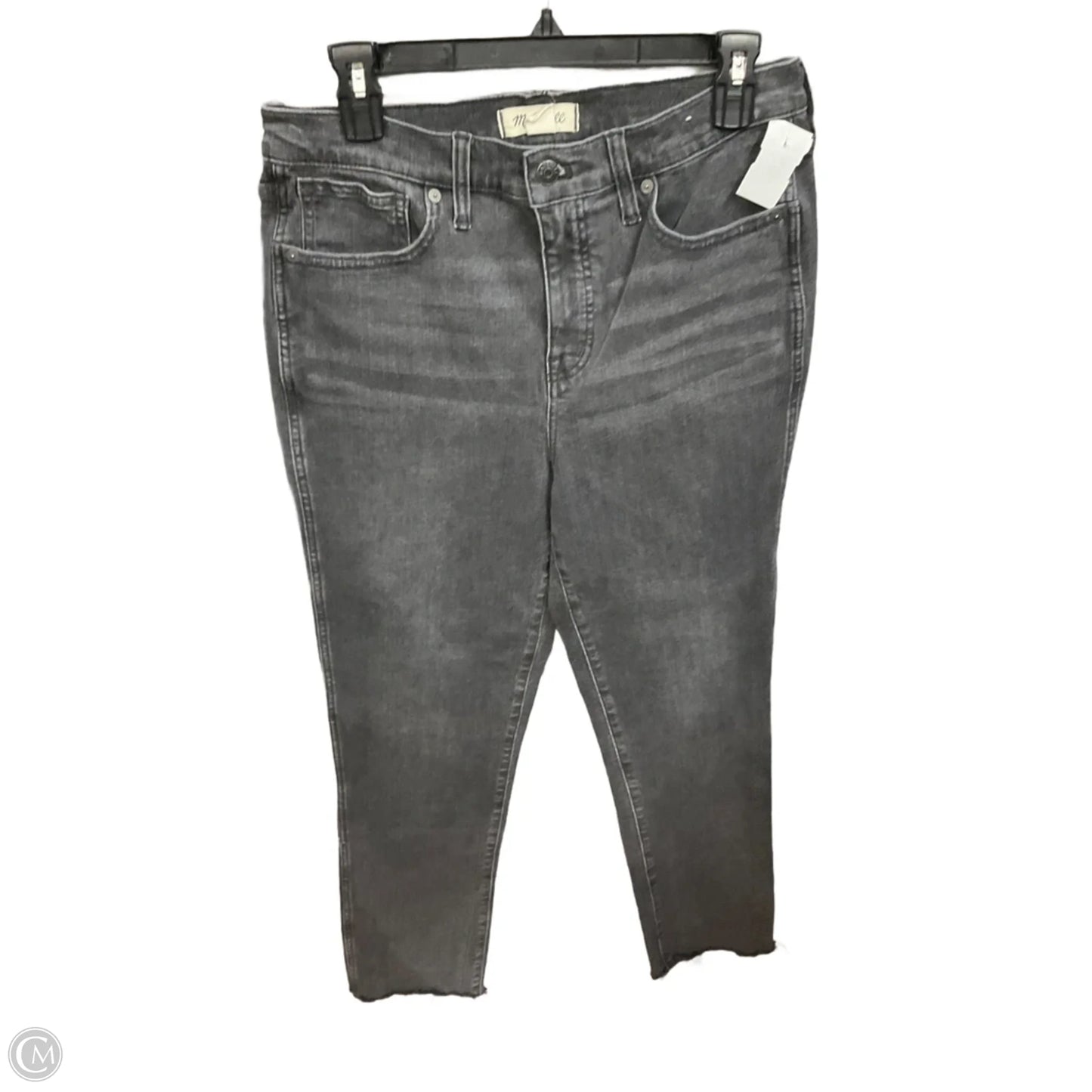Jeans Cropped By Madewell In Black Denim, Size: 6l
