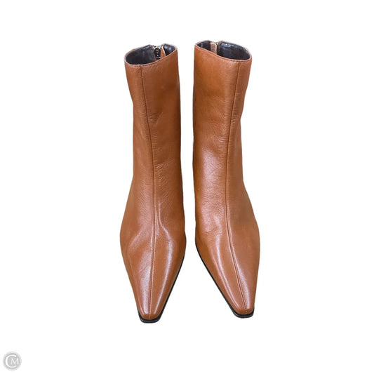 Boots Ankle Heels By Anne Klein In Brown, Size: 8.5