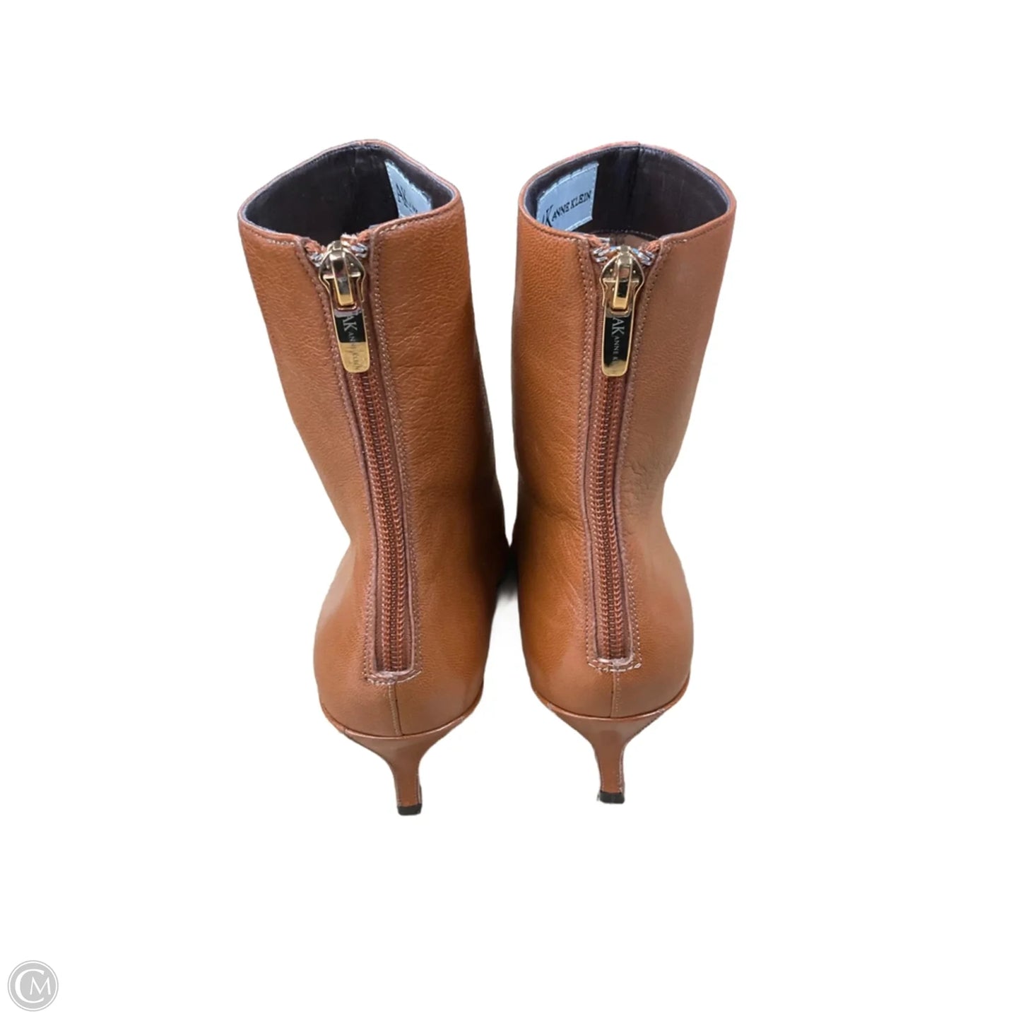 Boots Ankle Heels By Anne Klein In Brown, Size: 8.5