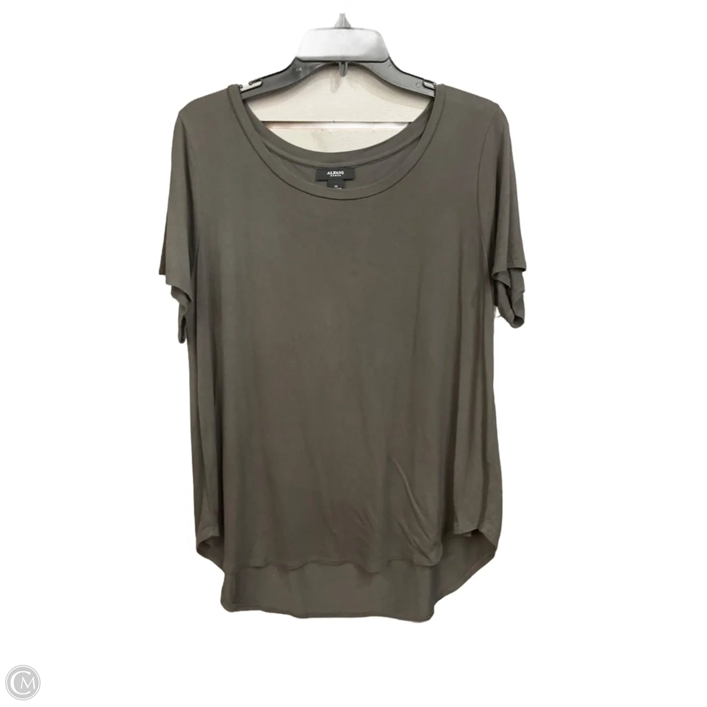Top Short Sleeve Basic By Alfani In Grey, Size: 1x