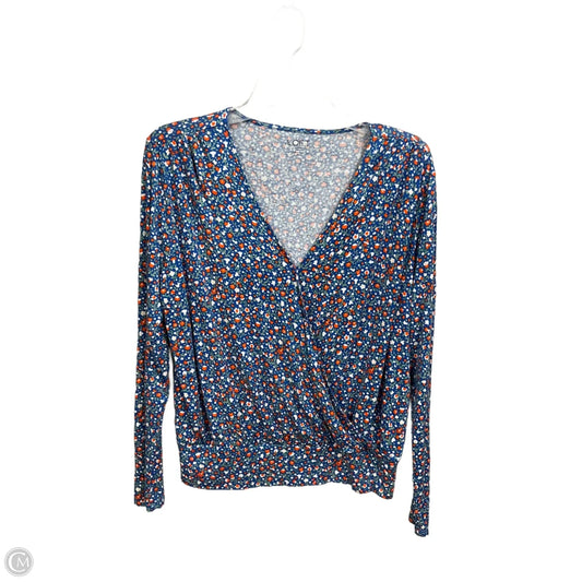 Top Long Sleeve By Loft In Floral Print, Size: Mp
