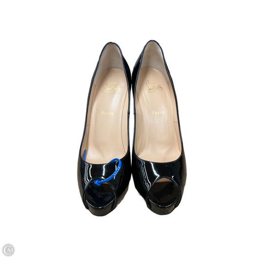 Shoes Luxury Designer By Christian Louboutin In Black, Size: 9.5