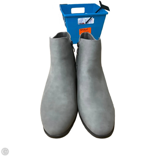 Boots Ankle Heels By Clothes Mentor In Grey, Size: 10