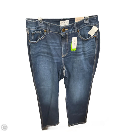 Jeans Straight By Lane Bryant In Blue Denim, Size: 16