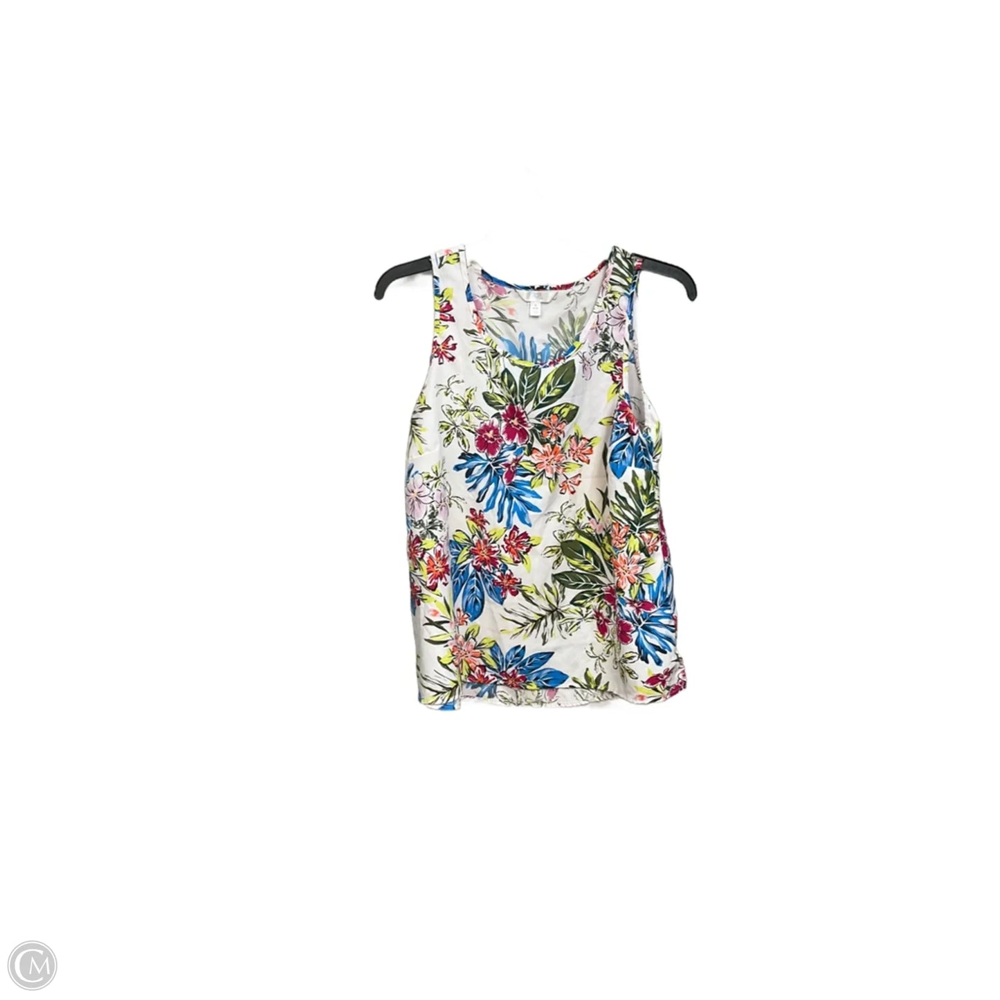 Top Sleeveless By Time And Tru In Floral Print, Size: S