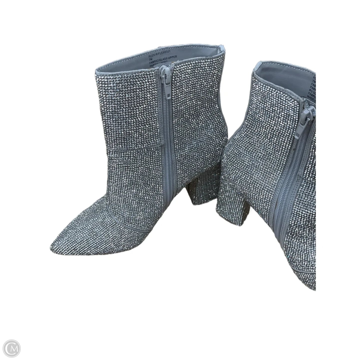 Boots Ankle Heels By Madden Girl In Silver, Size: 7