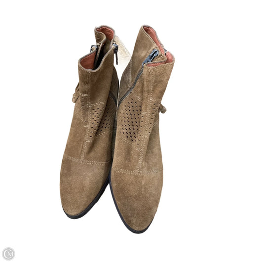Boots Ankle Heels By Lucky Brand In Brown, Size: 9.5