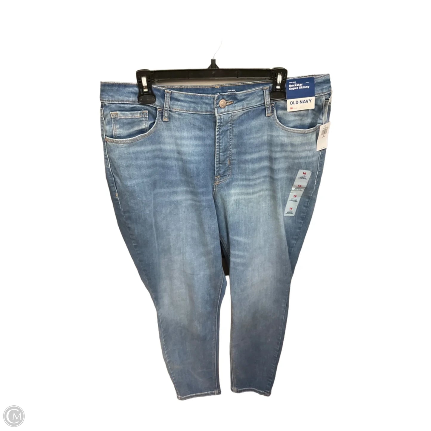 Jeans Skinny By Old Navy In Blue Denim, Size: 16