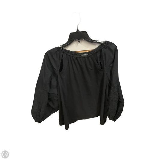 Top Long Sleeve Basic By Banana Republic In Black, Size: M