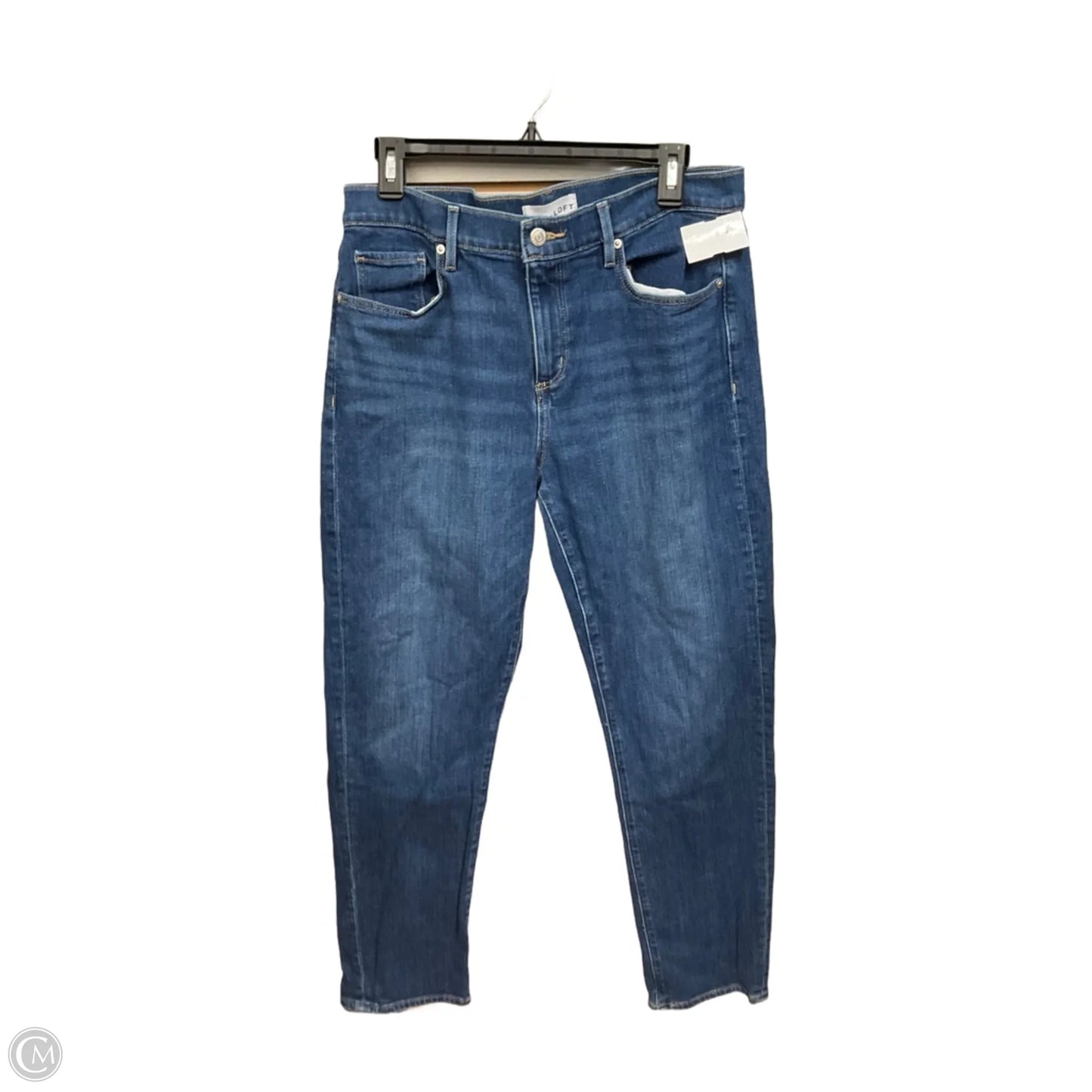 Jeans Straight By Loft In Blue Denim, Size: 10