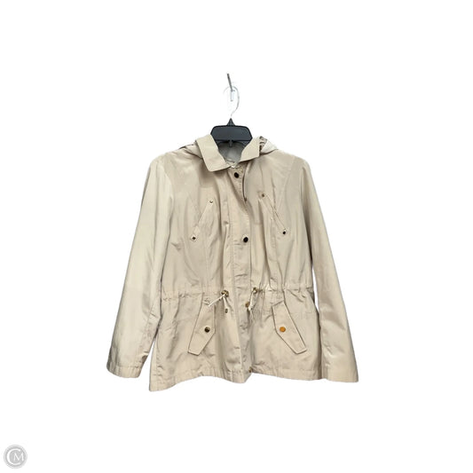 Jacket Windbreaker By Charter Club In Beige, Size: Lp