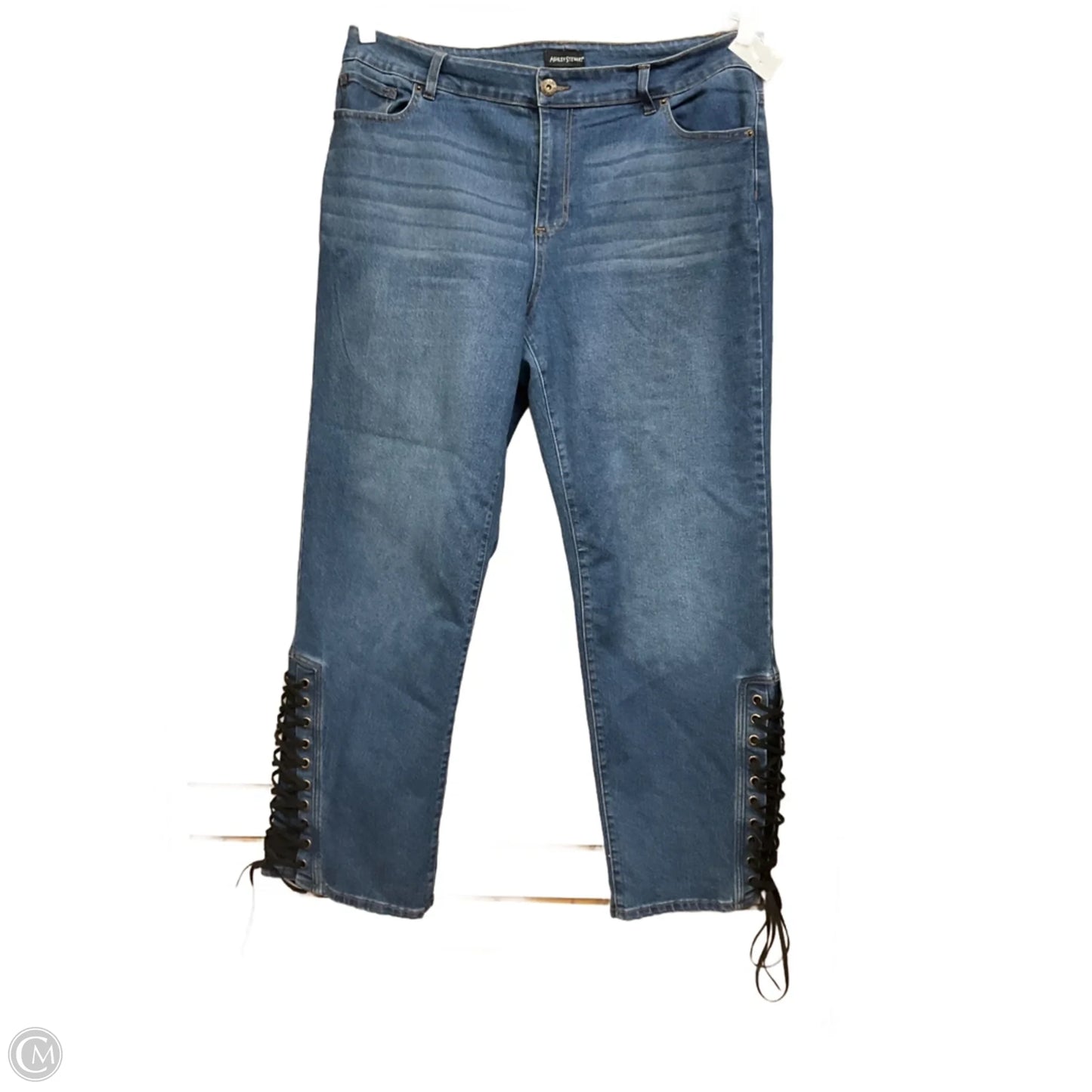 Jeans Straight By Ashley Stewart In Blue Denim, Size: 20