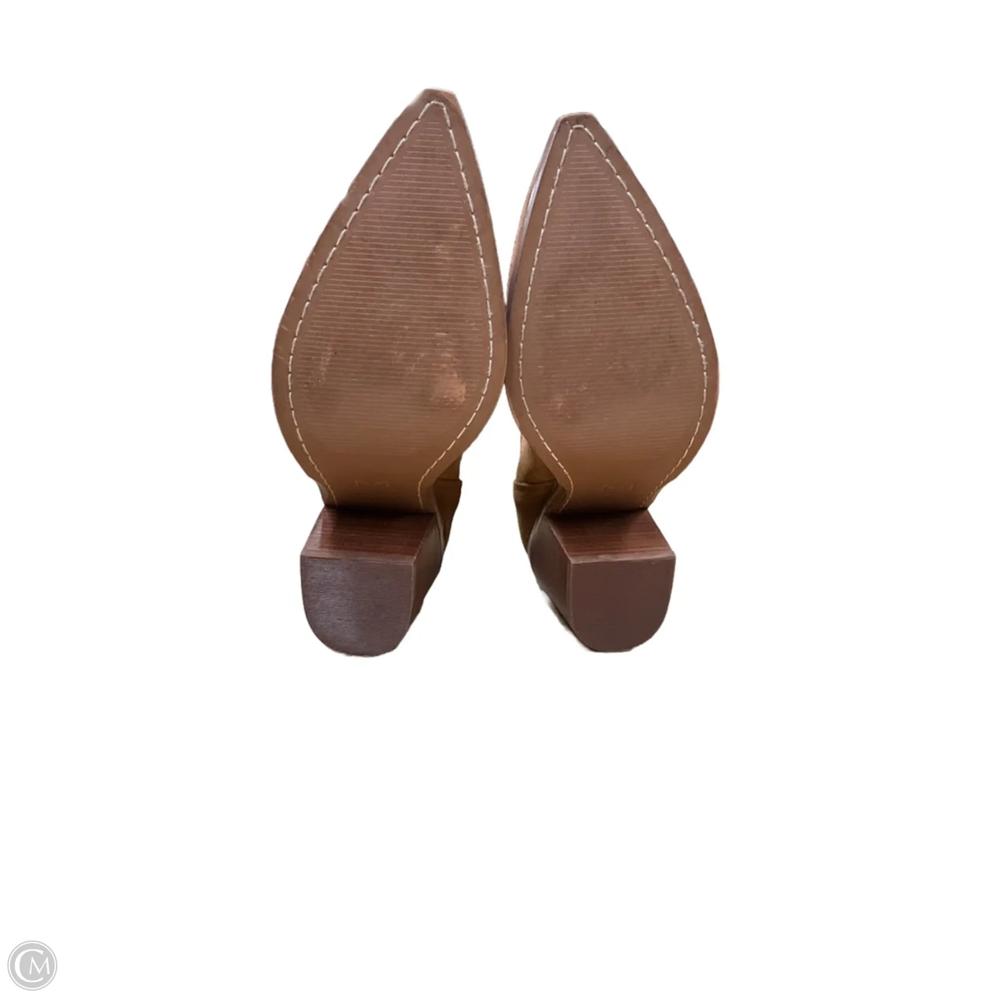 Boots Ankle Heels By Marc Fisher In Tan, Size: 9