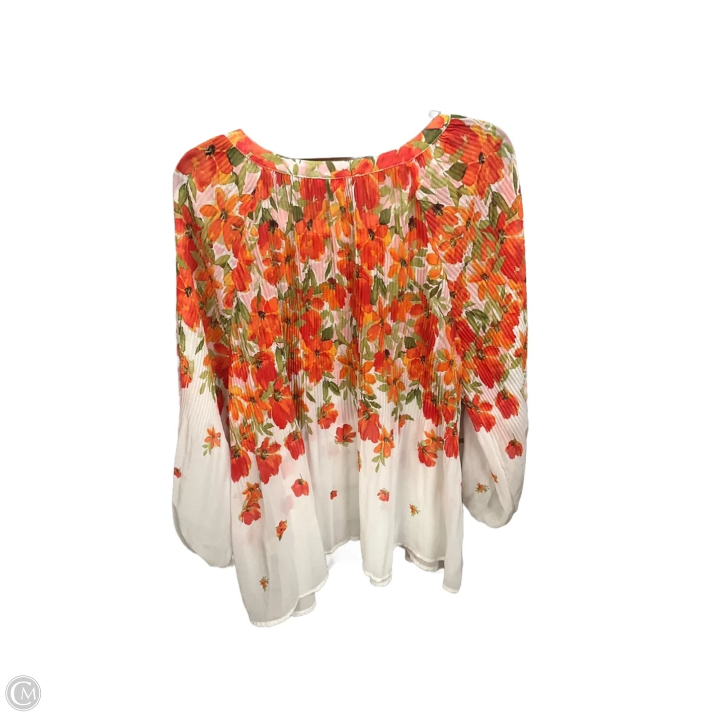 Top Long Sleeve By Clothes Mentor In Floral Print, Size: 1x
