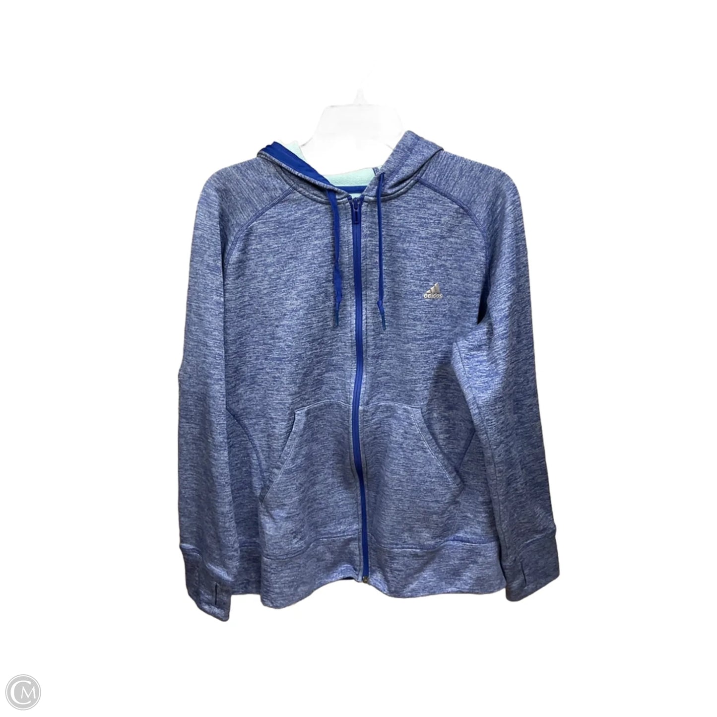 Athletic Jacket By Adidas In Blue, Size: Xl