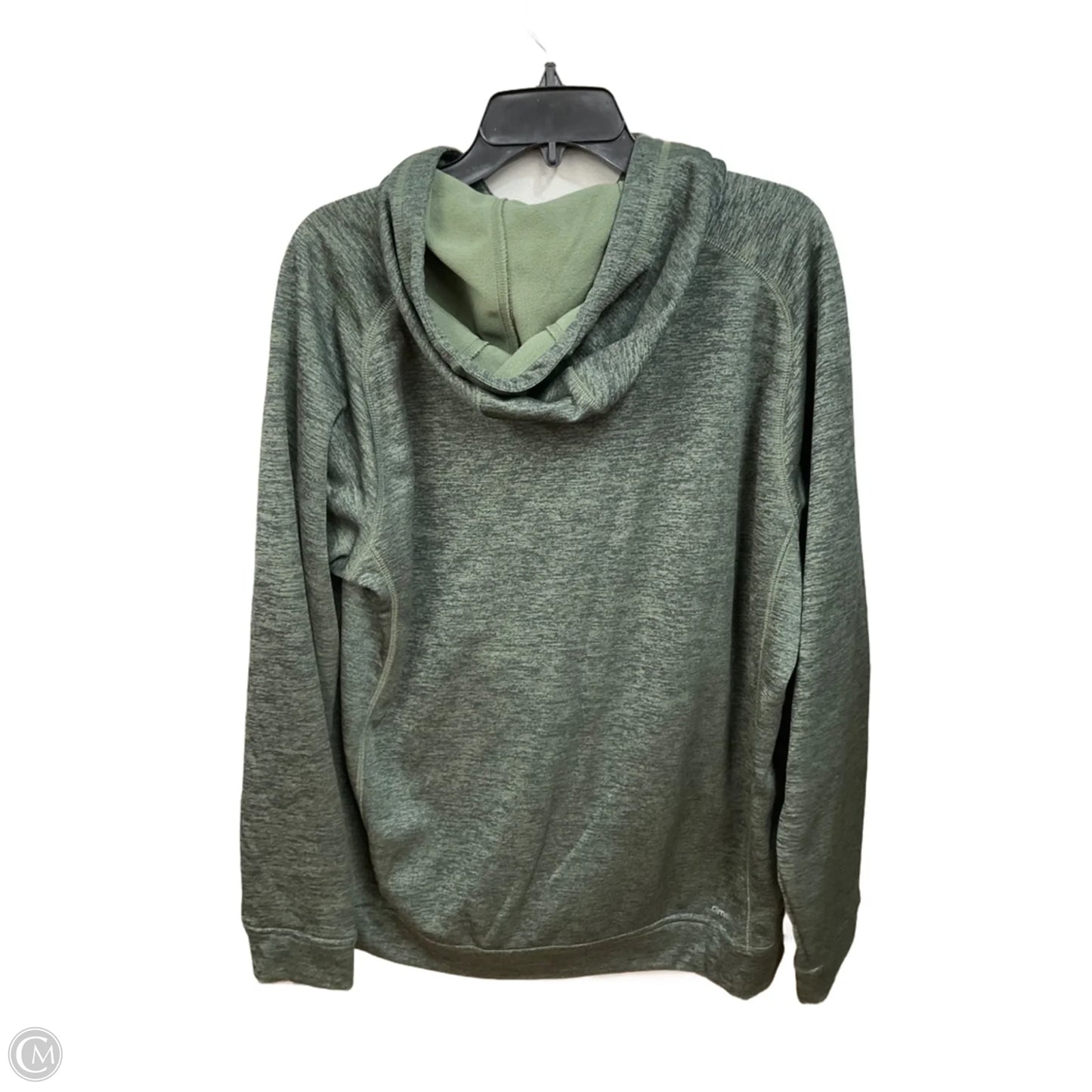 Sweatshirt Hoodie By Adidas In Green, Size: L