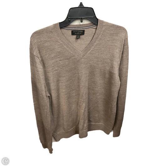 Top Long Sleeve Basic By Banana Republic In Taupe, Size: L