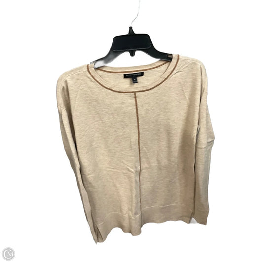 Top Long Sleeve Basic By Banana Republic In Cream, Size: M