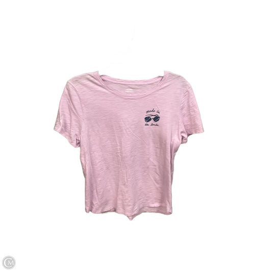 Top Short Sleeve Basic By Old Navy In Purple, Size: L